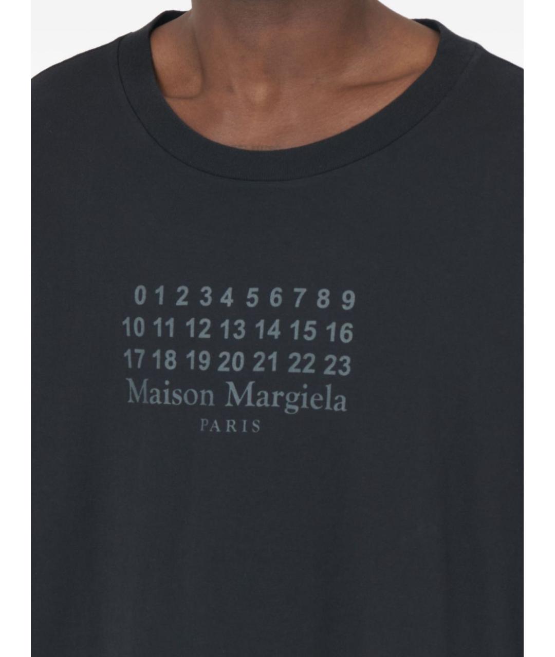 MAISON MARGIELA Черная хлопковая футболка, фото 5