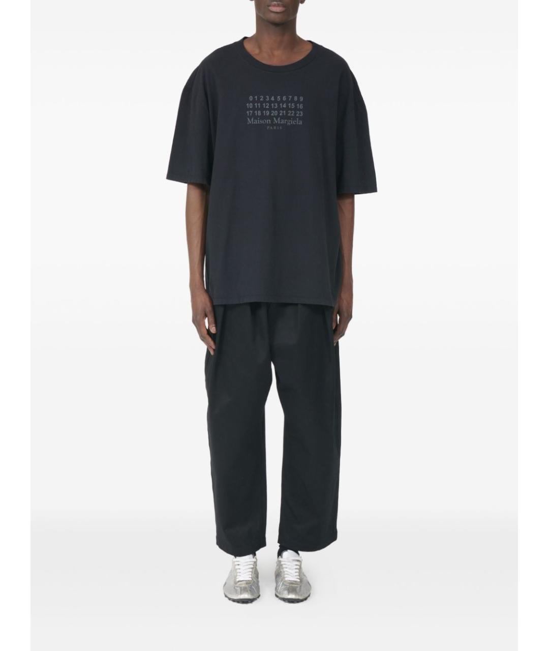 MAISON MARGIELA Черная хлопковая футболка, фото 2