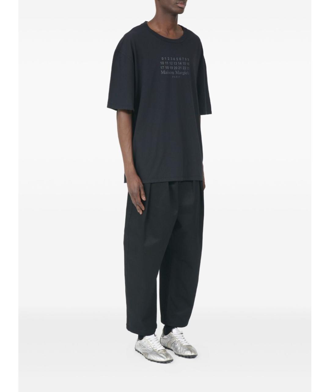 MAISON MARGIELA Черная хлопковая футболка, фото 4
