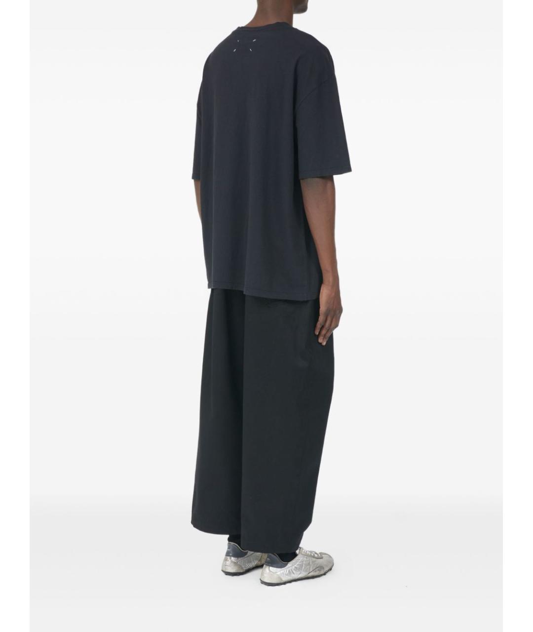MAISON MARGIELA Черная хлопковая футболка, фото 3
