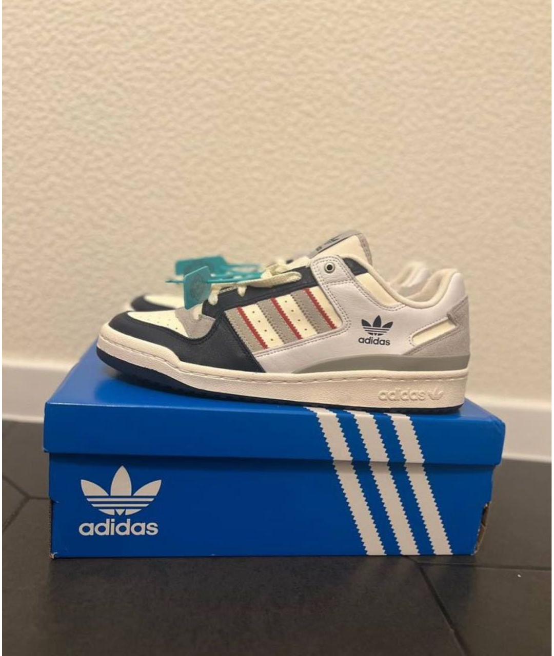ADIDAS Белые кожаные низкие кроссовки / кеды, фото 3