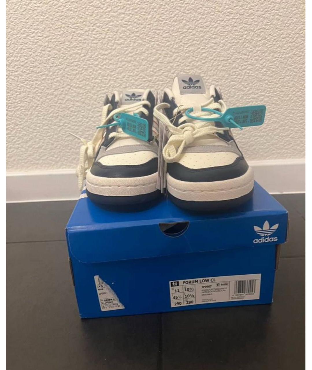 ADIDAS Белые кожаные низкие кроссовки / кеды, фото 2