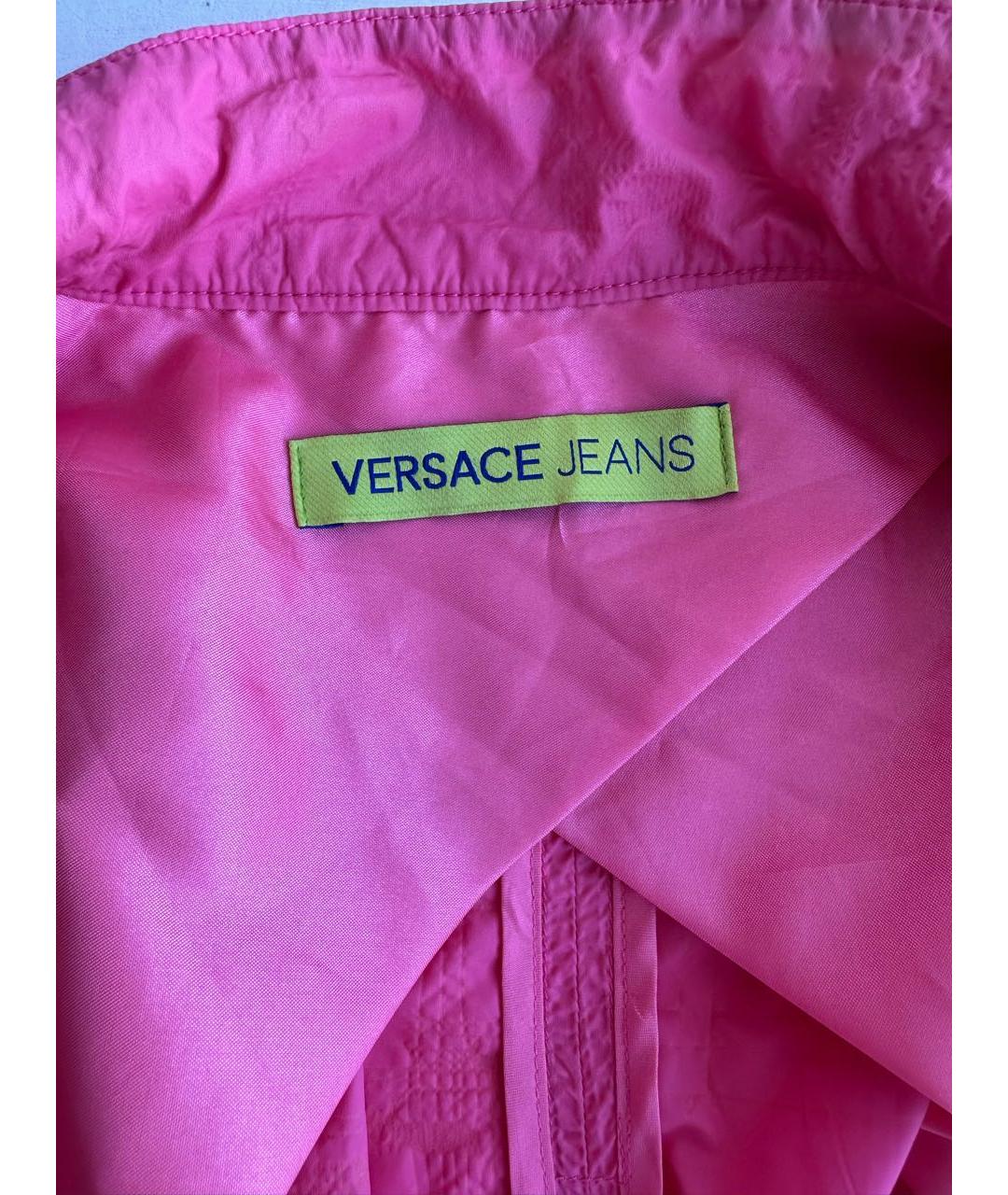 VERSACE JEANS COUTURE Розовая синтетическая куртка, фото 4