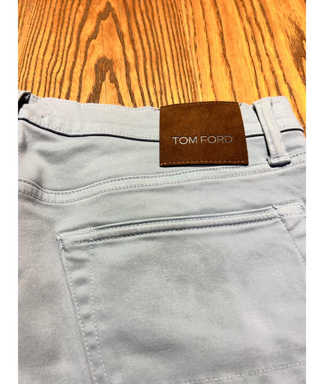TOM FORD Серые хлопковые прямые джинсы, фото 4