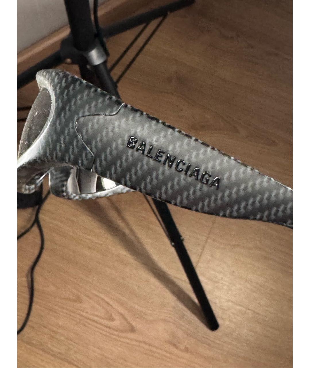 BALENCIAGA Серые пластиковые солнцезащитные очки, фото 7