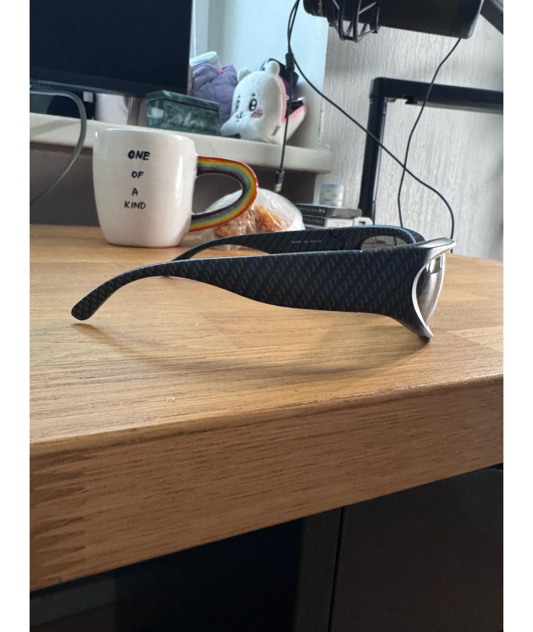 BALENCIAGA Серые пластиковые солнцезащитные очки, фото 2