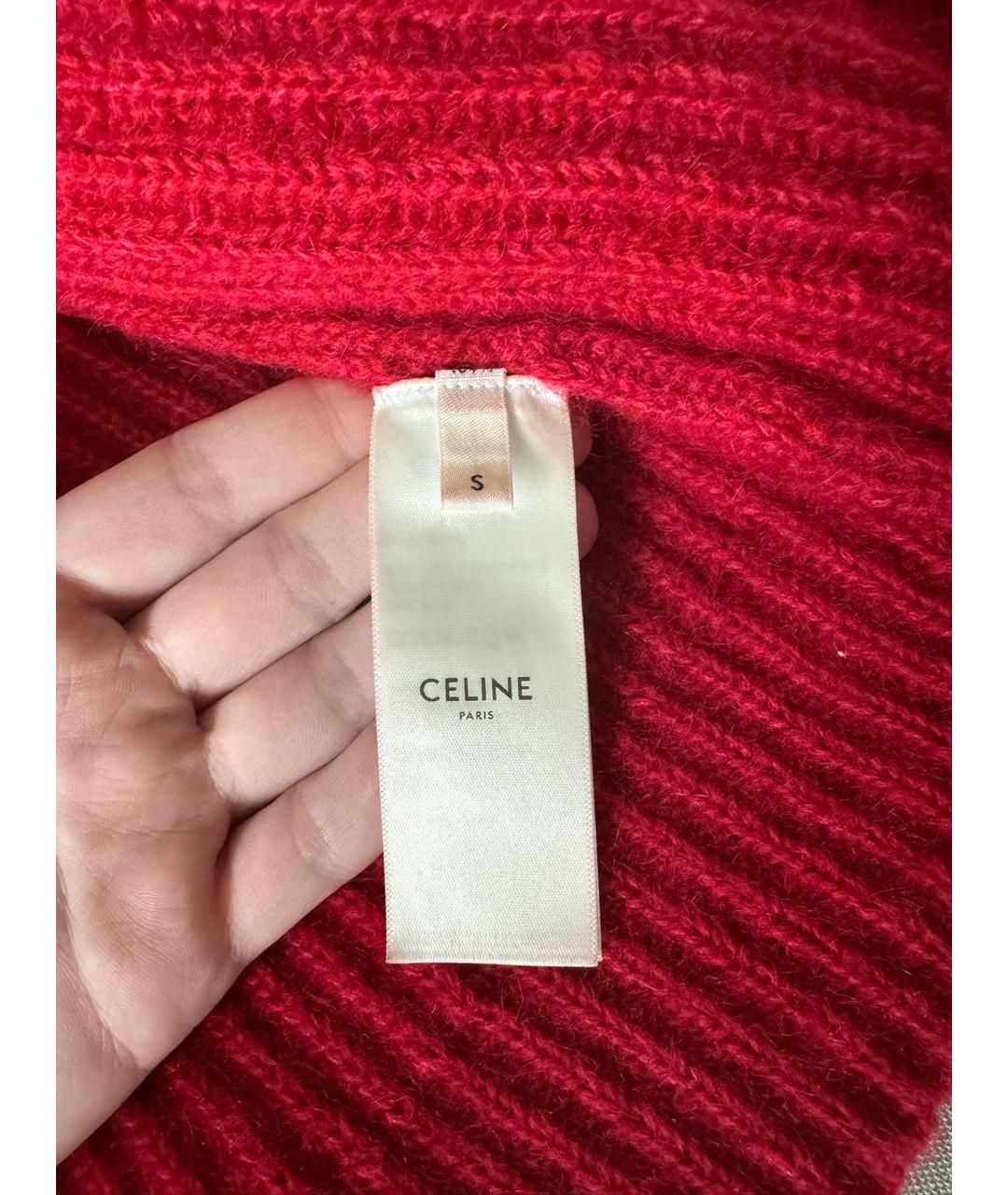 CELINE Красный шерстяной кардиган, фото 5