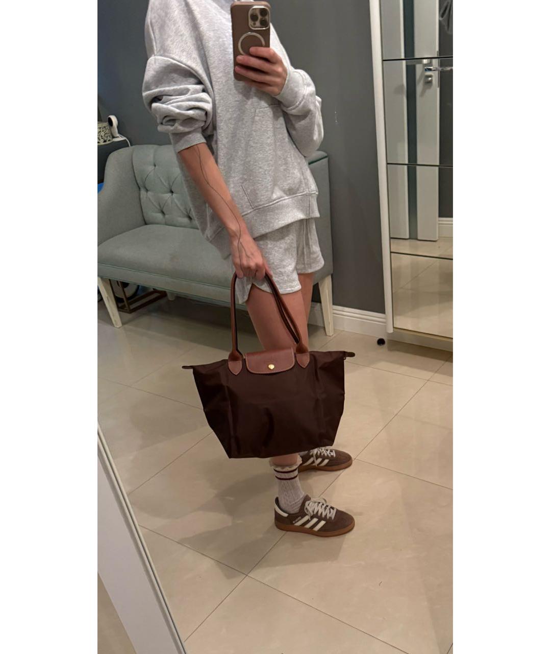 LONGCHAMP Коричневая сумка тоут, фото 5