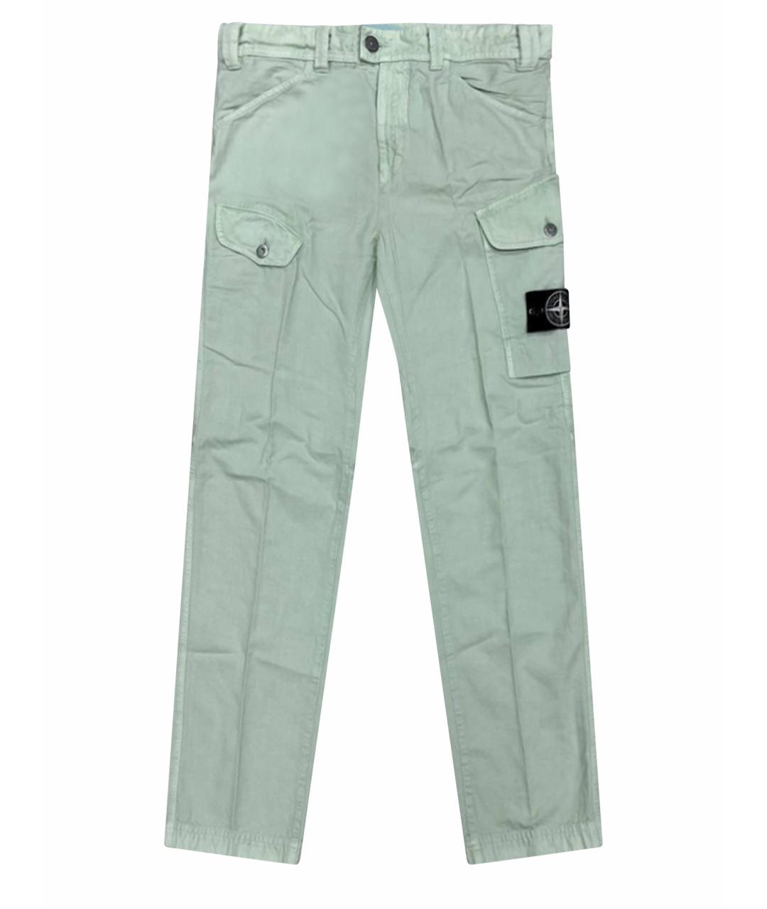 STONE ISLAND Салатовые повседневные брюки, фото 1