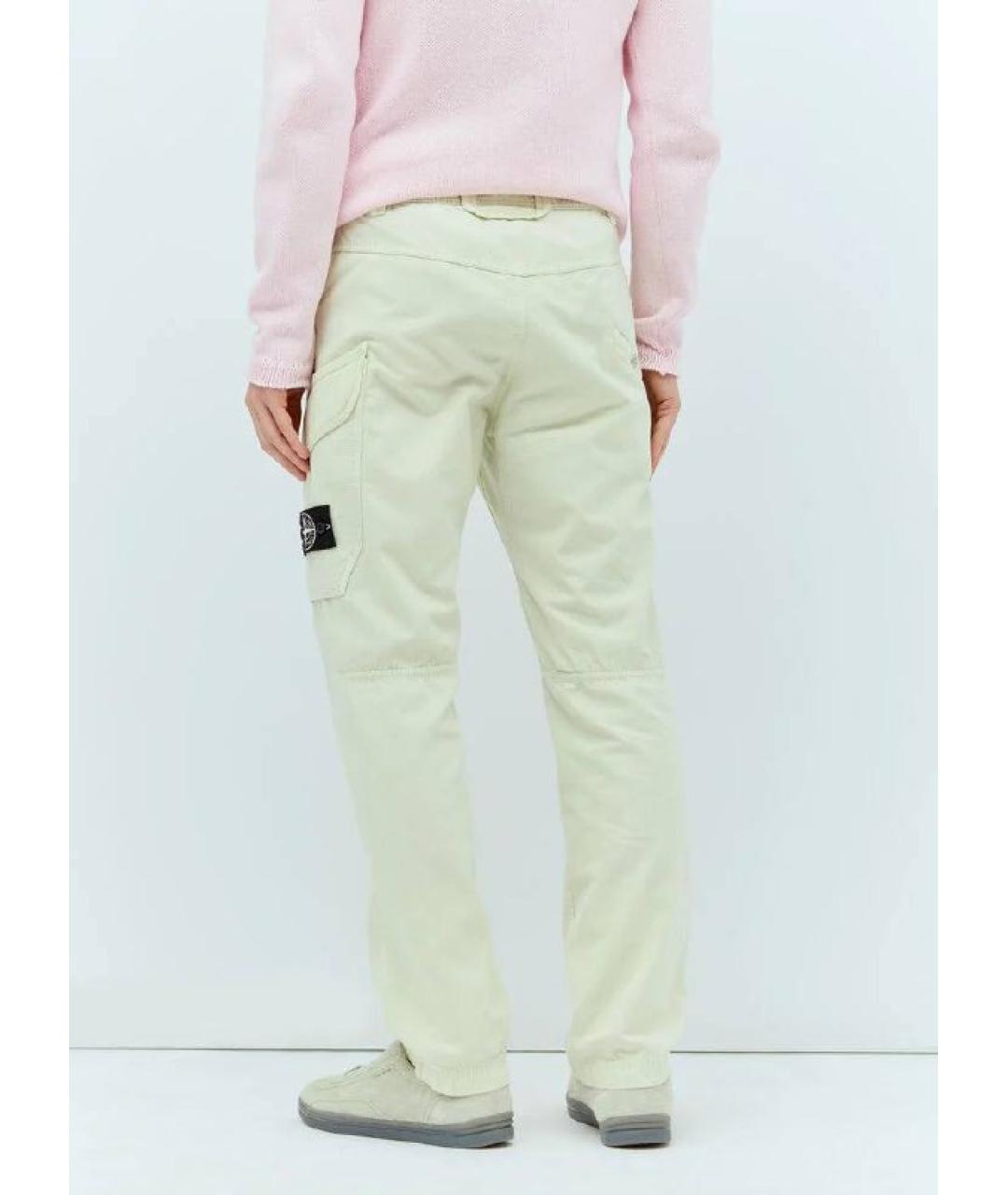STONE ISLAND Салатовые повседневные брюки, фото 9