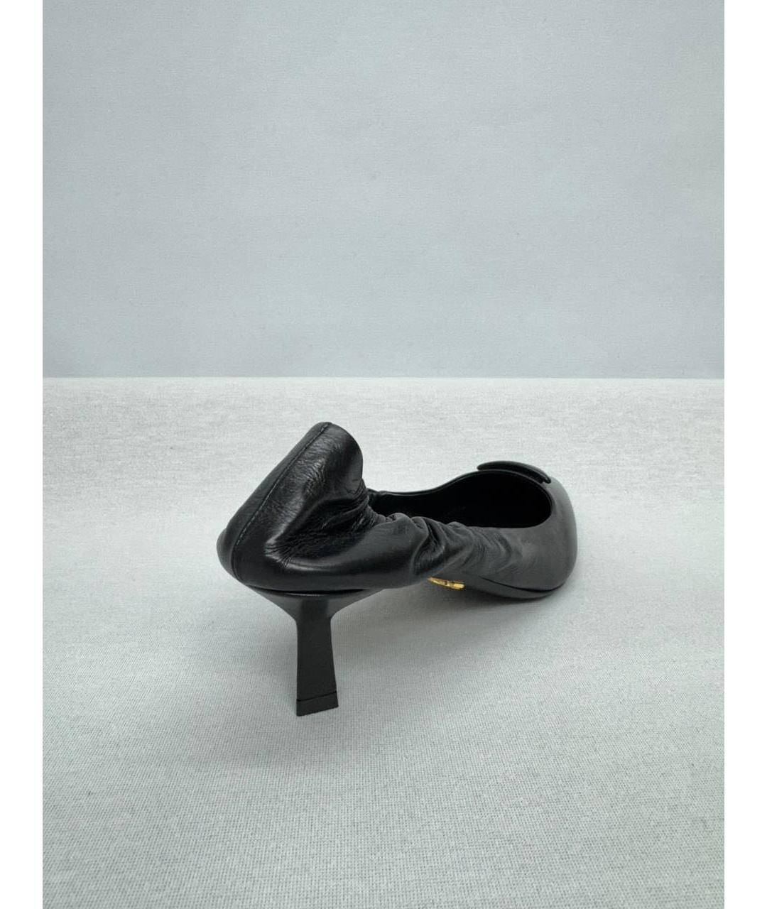 PRADA Черные кожаные туфли, фото 4
