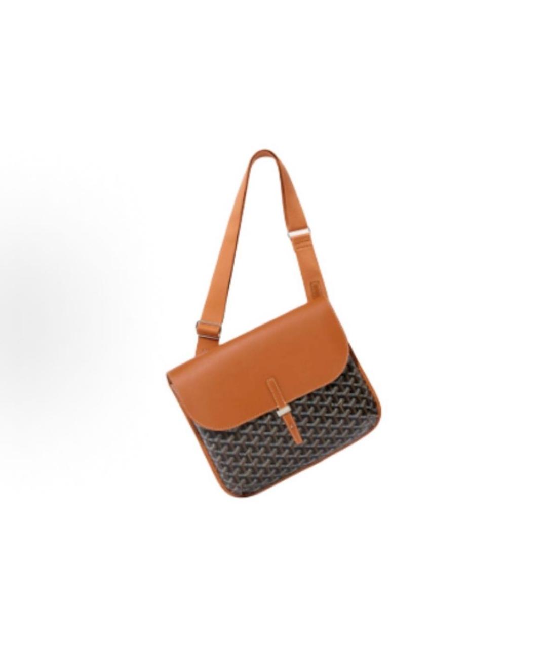 GOYARD Черная кожаная сумка с короткими ручками, фото 2