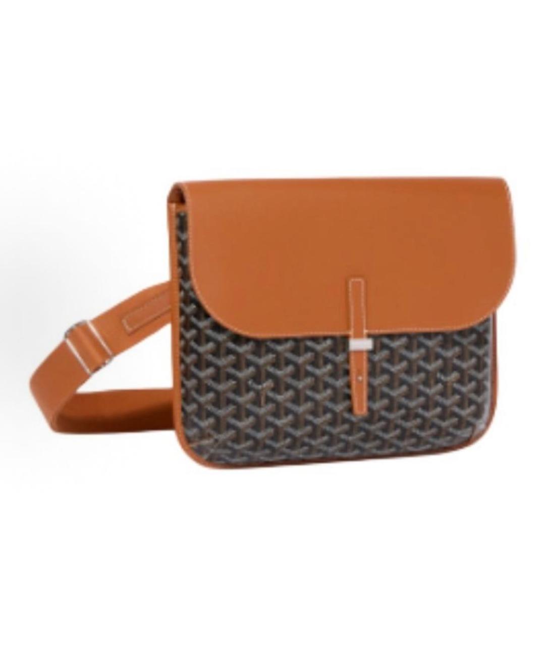 GOYARD Черная кожаная сумка с короткими ручками, фото 5
