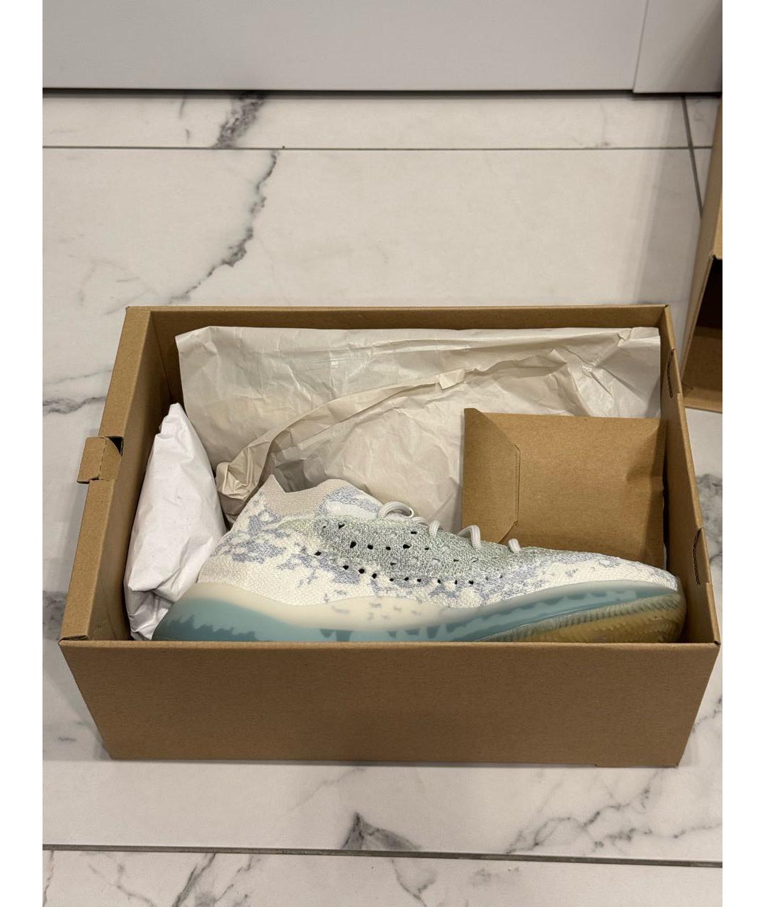 ADIDAS YEEZY Голубые текстильные низкие кроссовки / кеды, фото 7
