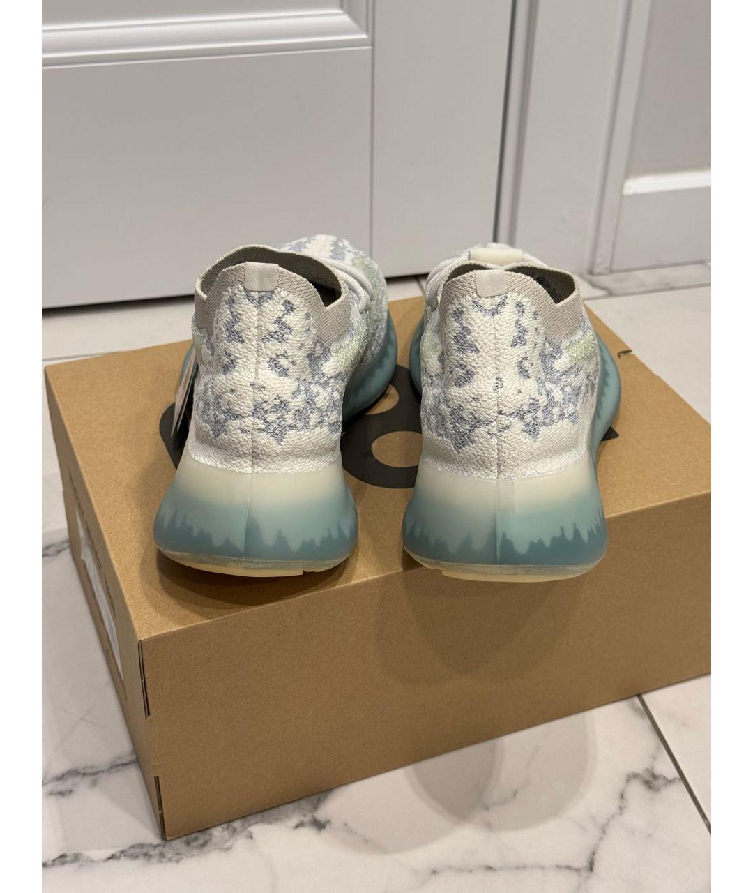 ADIDAS YEEZY Голубые текстильные низкие кроссовки / кеды, фото 8