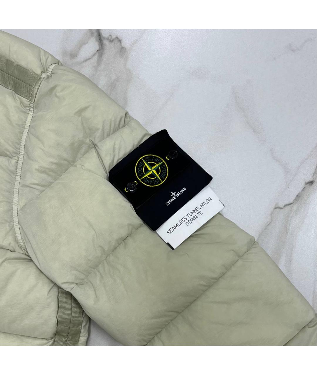 STONE ISLAND Бежевый пуховик, фото 3