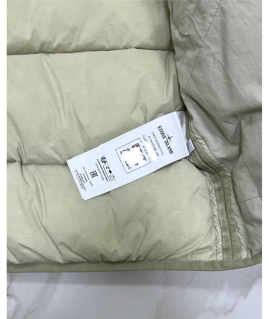 STONE ISLAND Бежевый пуховик, фото 7