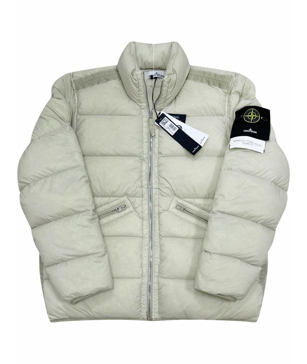 STONE ISLAND Бежевый пуховик, фото 1