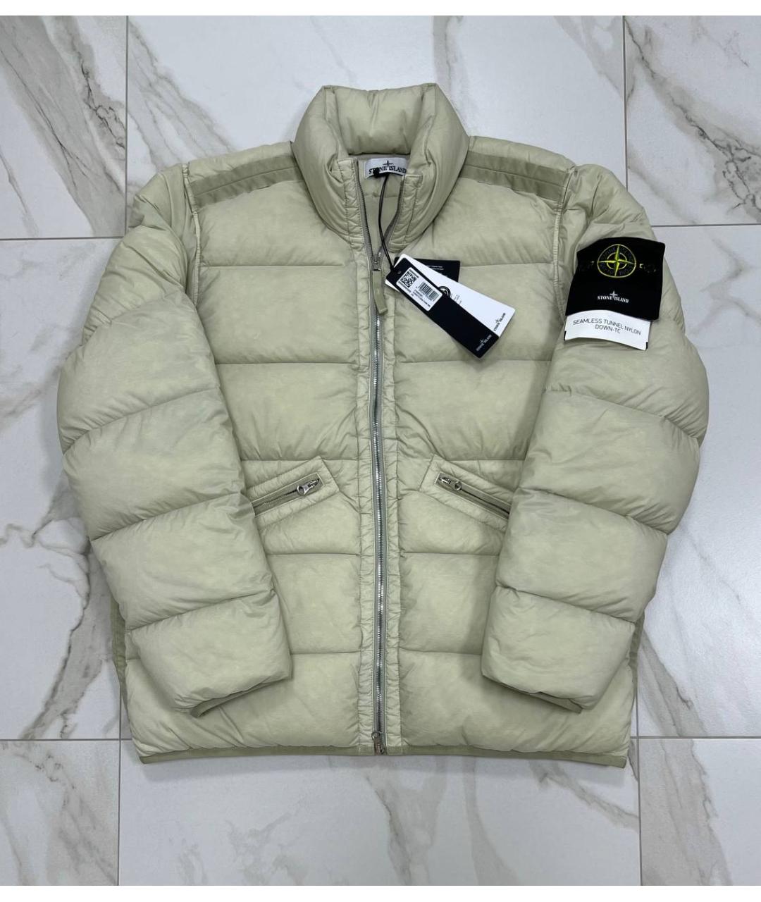 STONE ISLAND Бежевый пуховик, фото 10