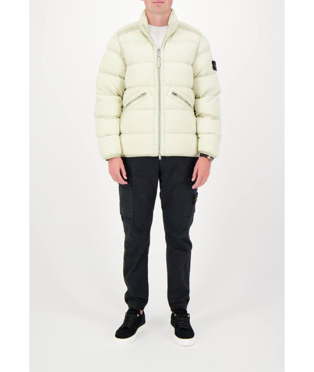 STONE ISLAND Бежевый пуховик, фото 9