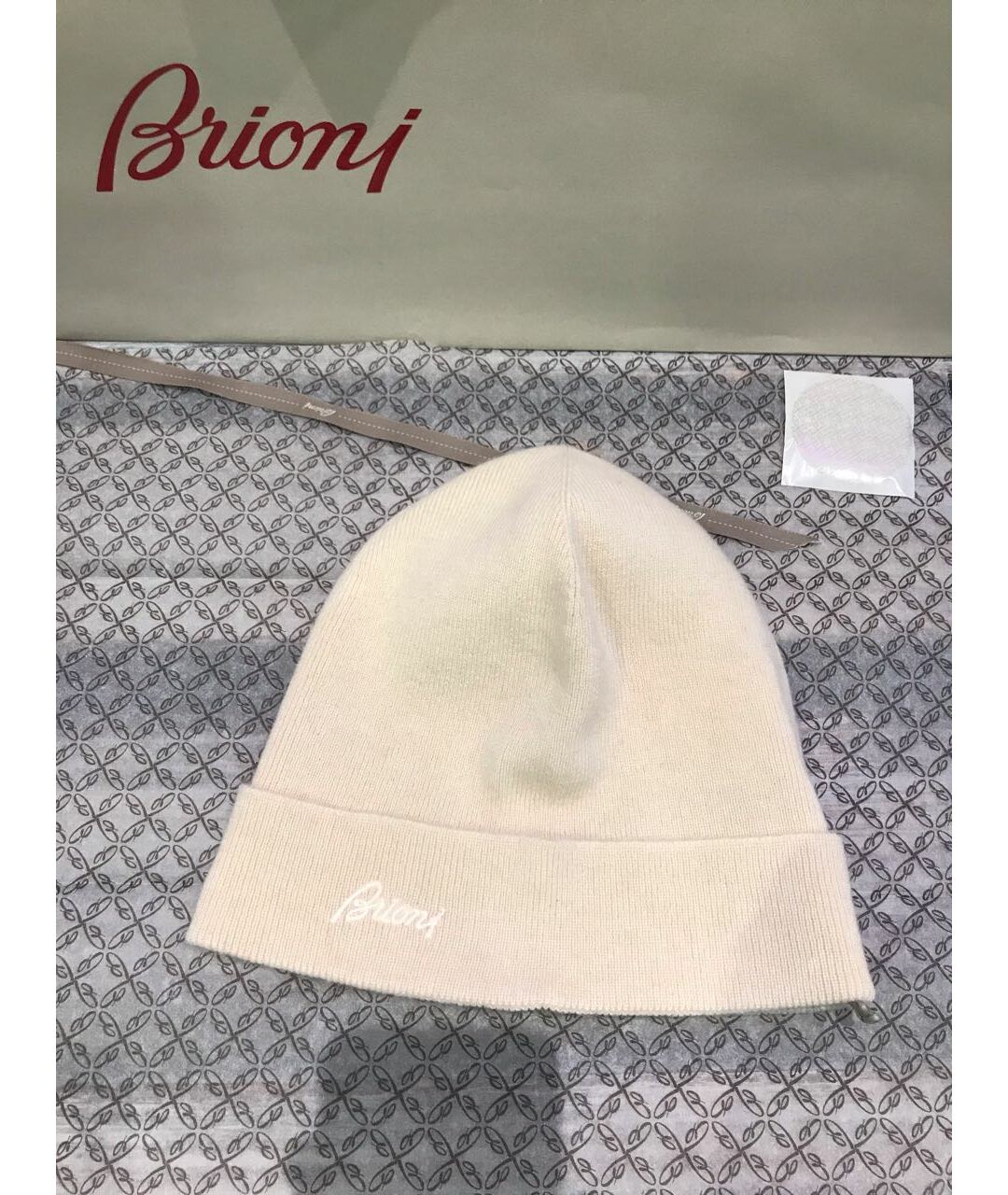 BRIONI Белая кашемировая шапка, фото 2