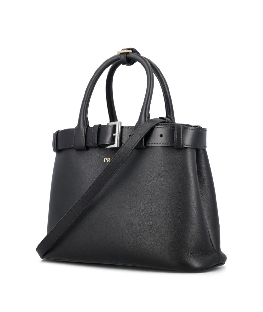 PRADA Черная кожаная сумка тоут, фото 4