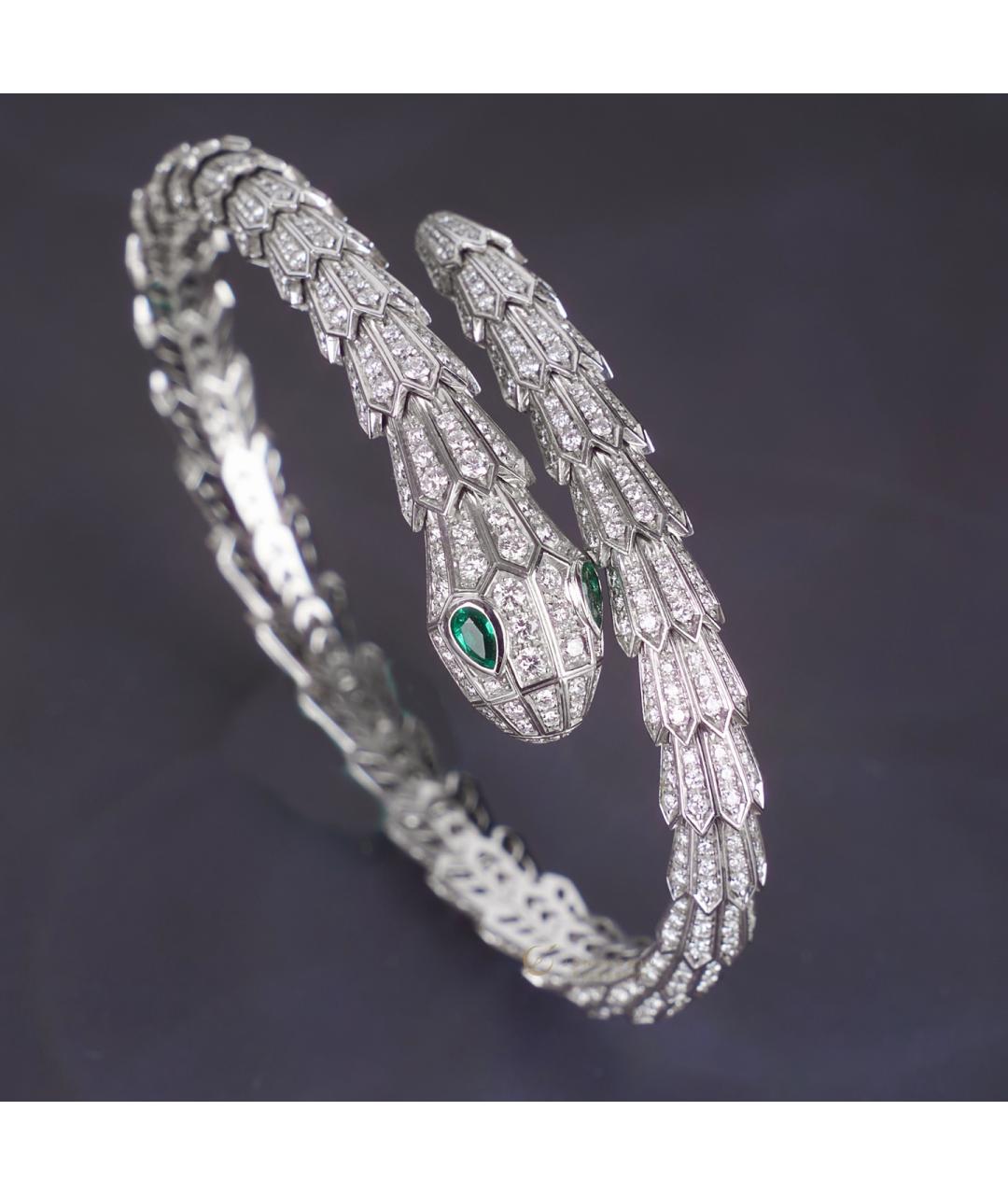 BVLGARI Серебрянный браслет из белого золота, фото 7