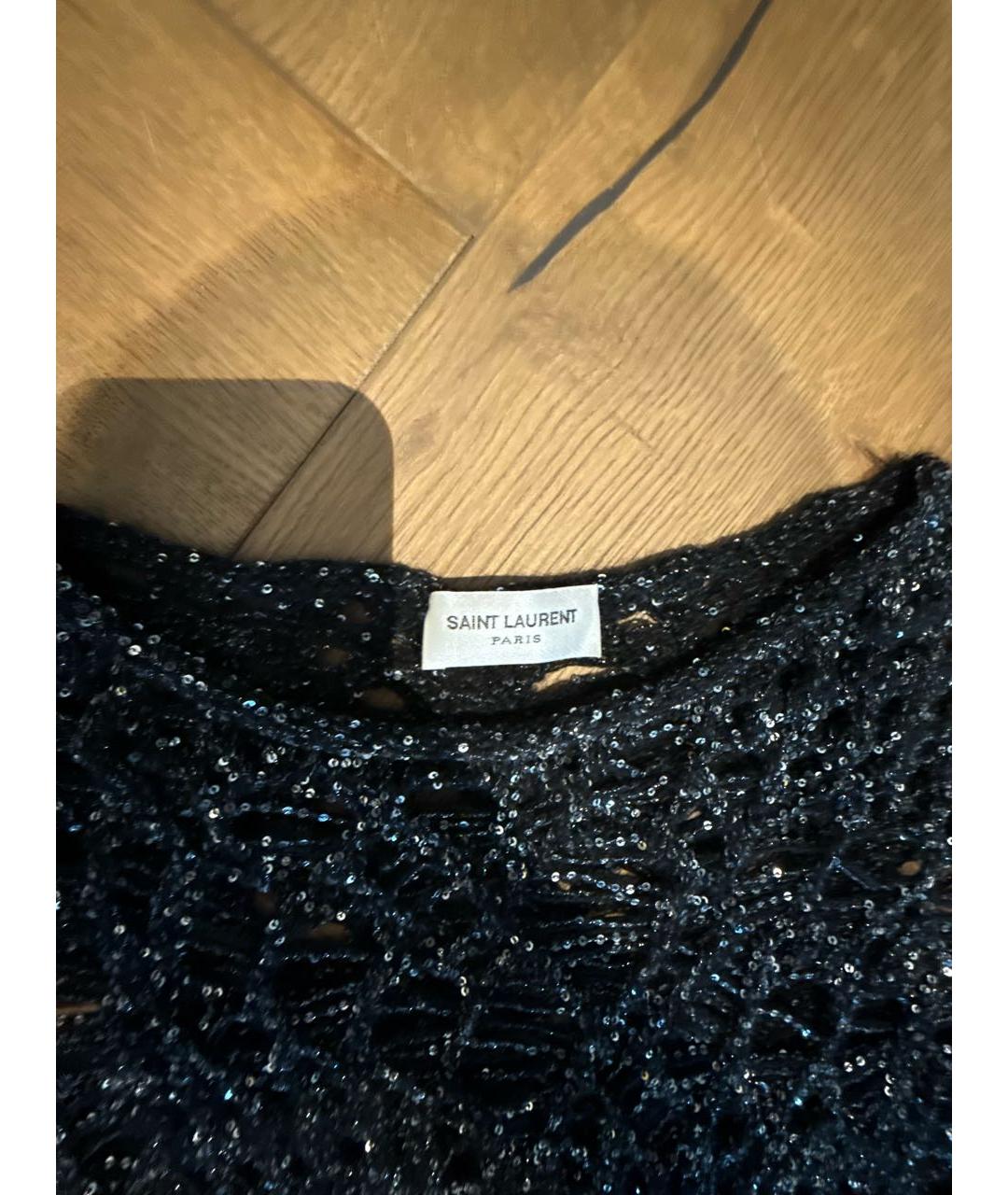 SAINT LAURENT Черный полиэстеровый джемпер / свитер, фото 3