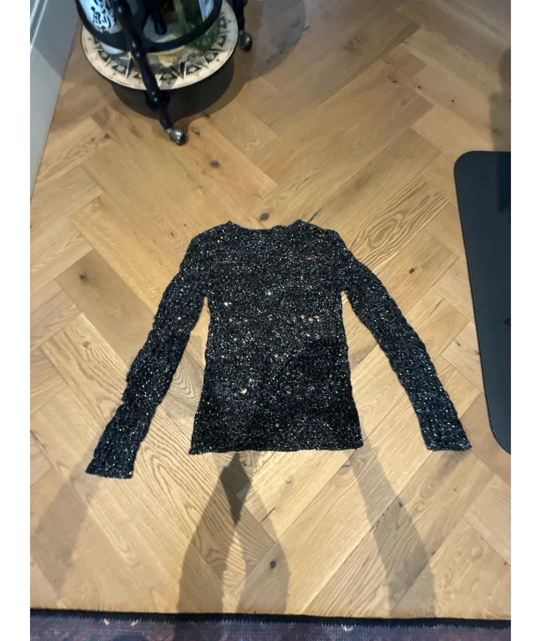 SAINT LAURENT Черный полиэстеровый джемпер / свитер, фото 2