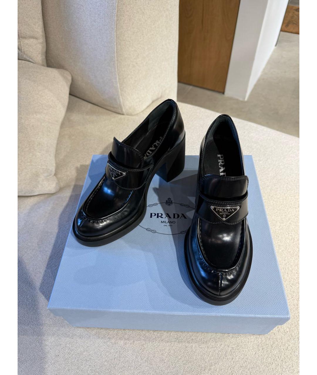 PRADA Черные лоферы, фото 4