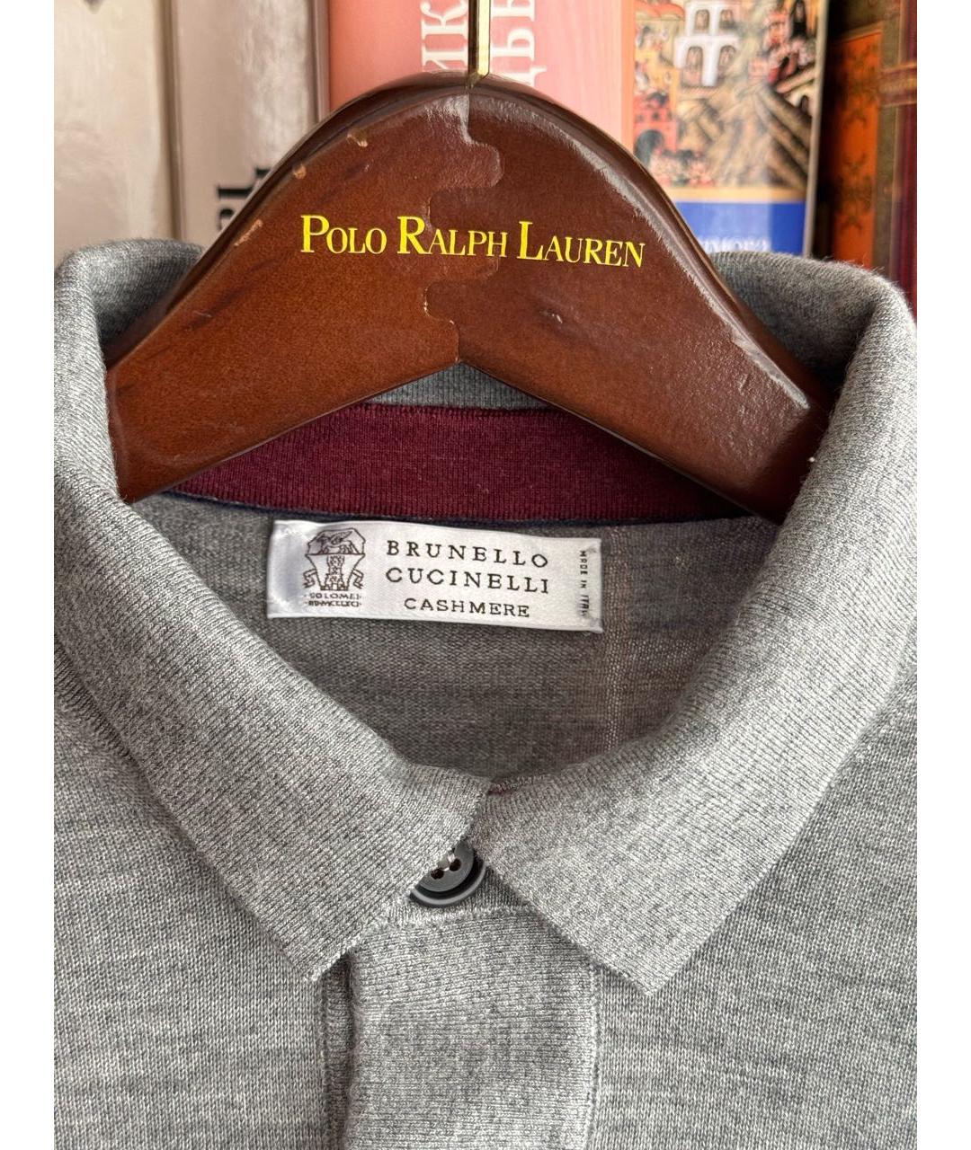 BRUNELLO CUCINELLI Серый кашемировый джемпер / свитер, фото 2