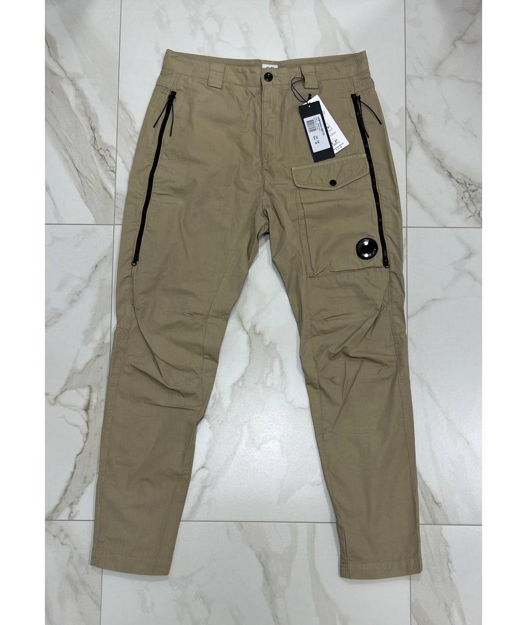 CP COMPANY Бежевые хлопковые повседневные брюки, фото 10