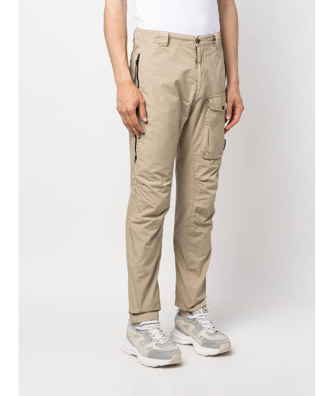 CP COMPANY Бежевые хлопковые повседневные брюки, фото 7