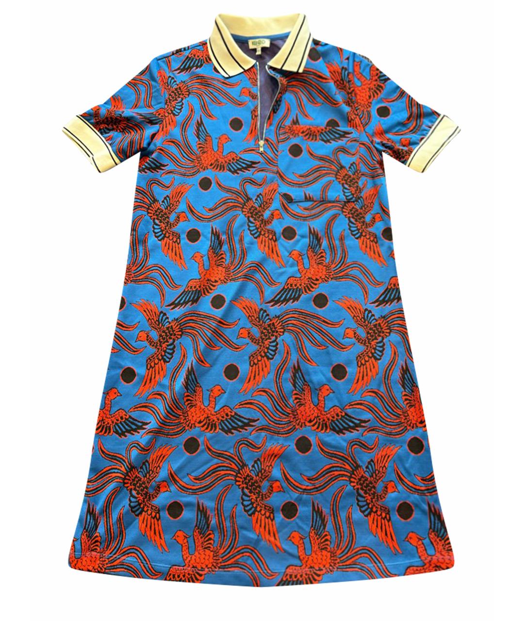 KENZO Синее повседневное платье, фото 1