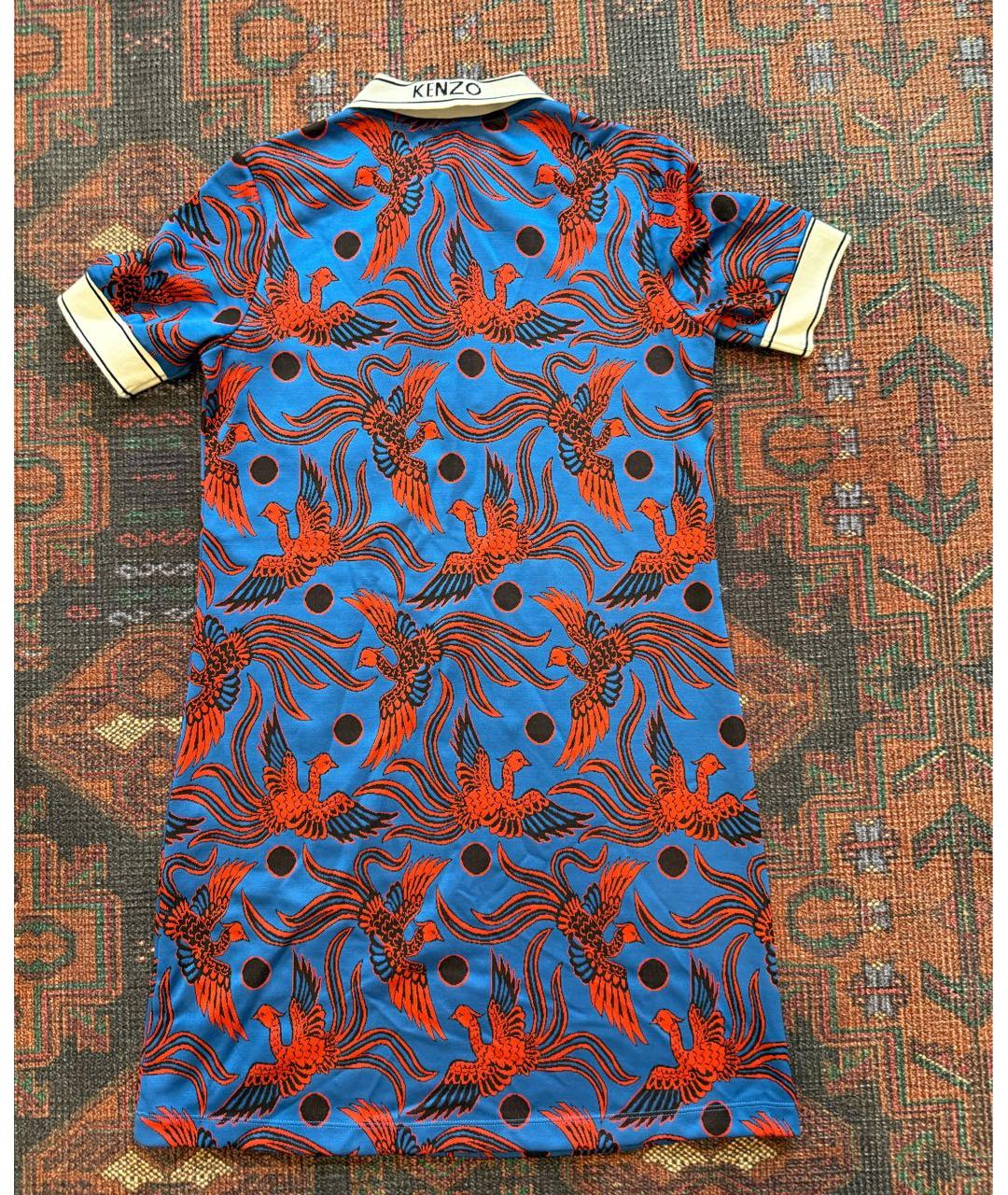 KENZO Синее повседневное платье, фото 2