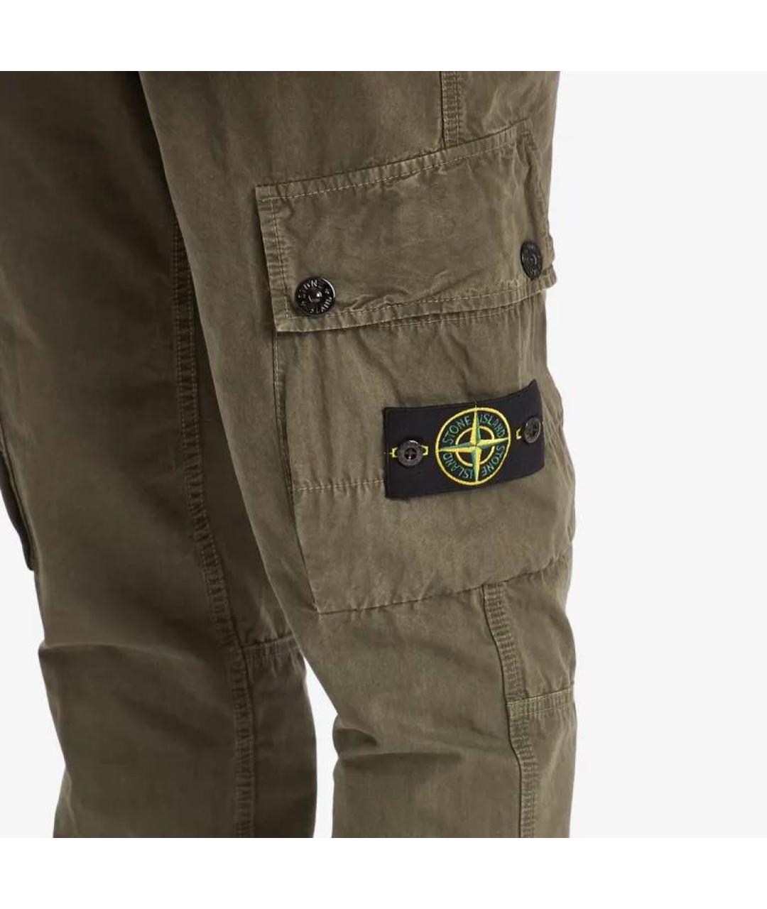 STONE ISLAND Хаки повседневные брюки, фото 8