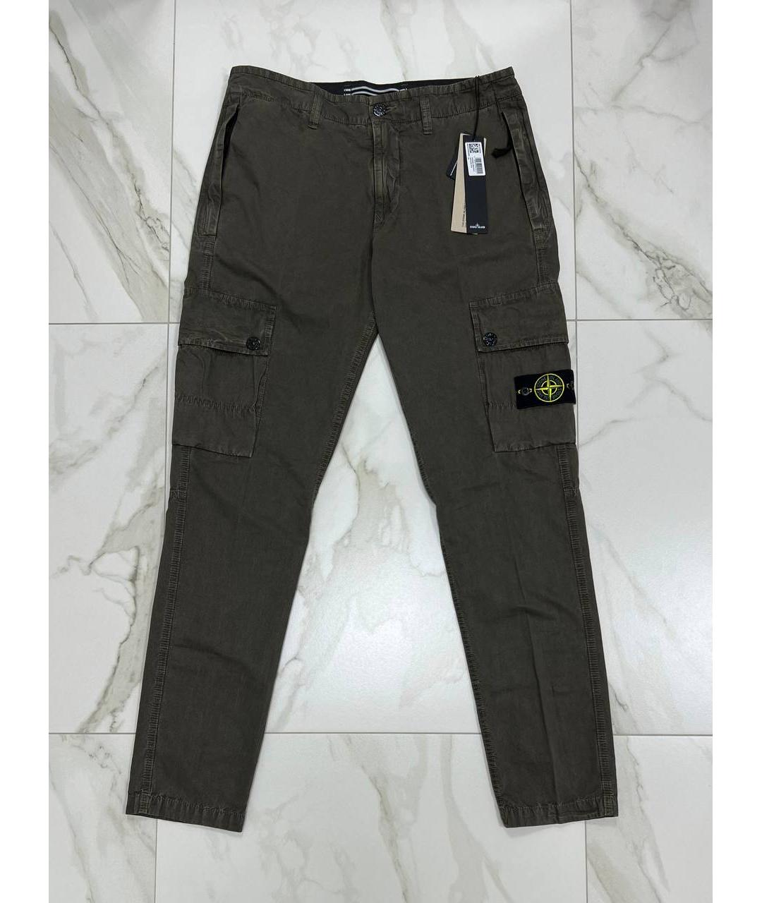STONE ISLAND Хаки повседневные брюки, фото 10