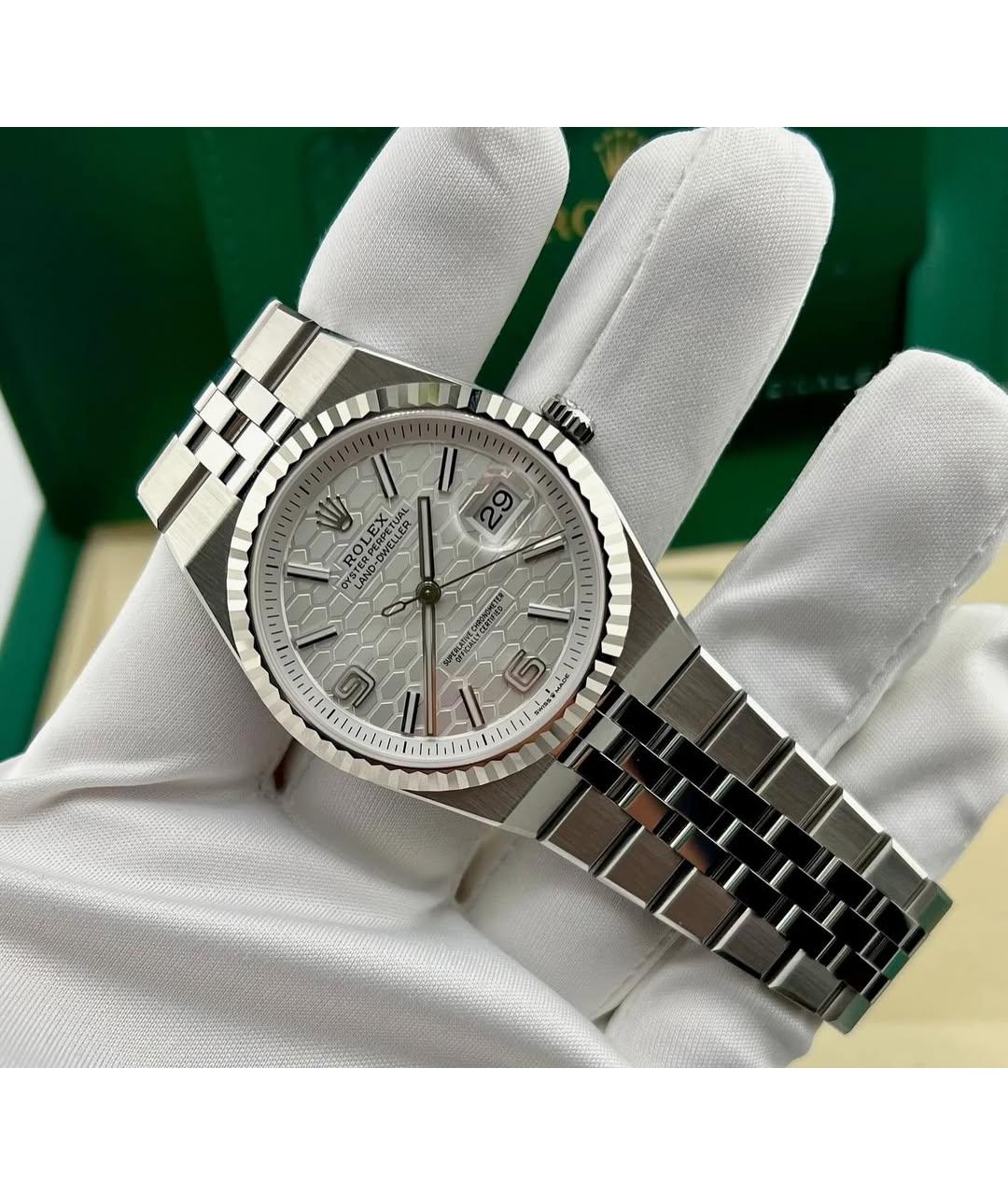 ROLEX Белые часы из белого золота, фото 3