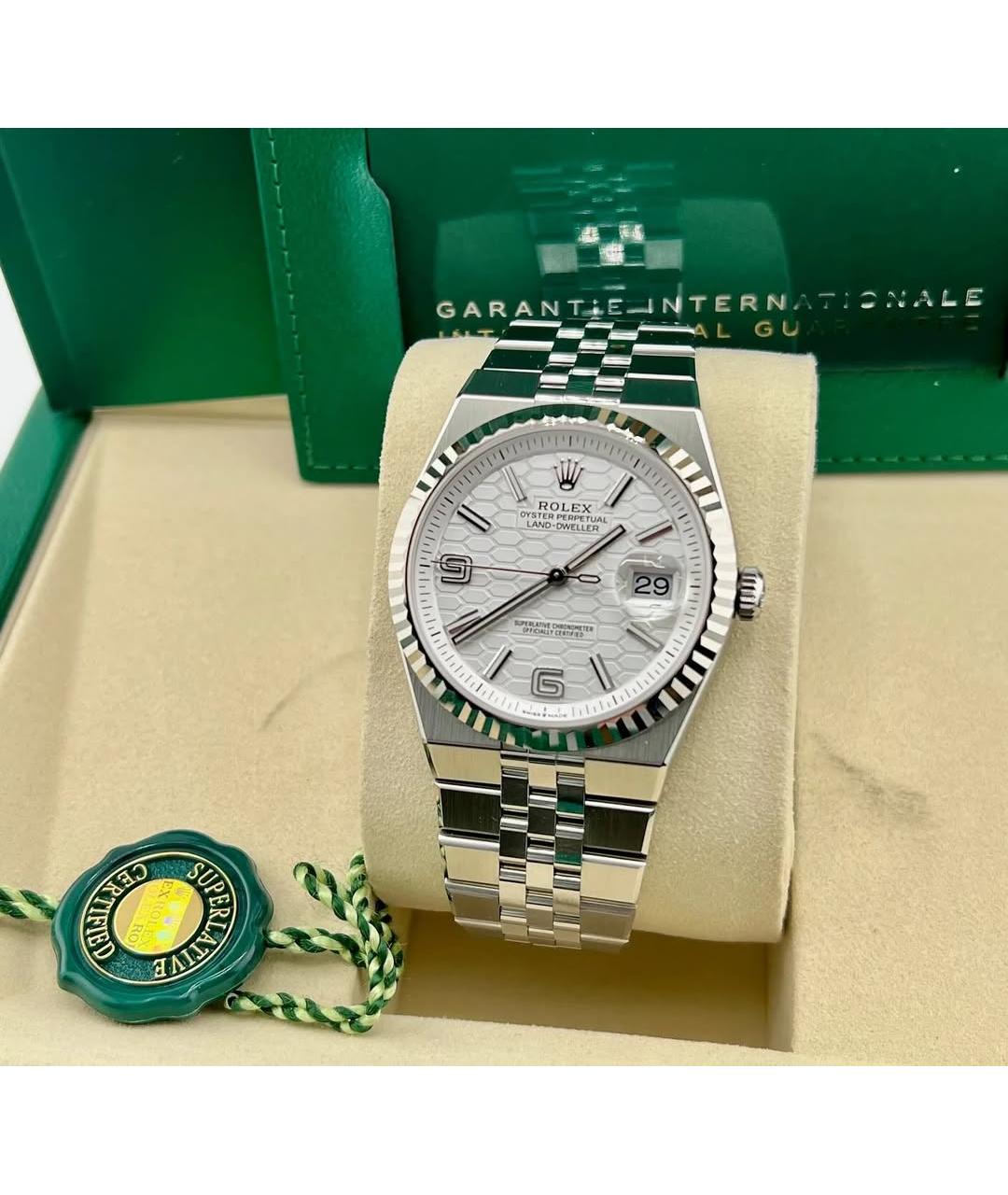 ROLEX Белые часы из белого золота, фото 5
