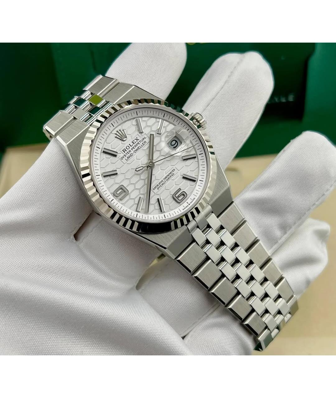 ROLEX Белые часы из белого золота, фото 2