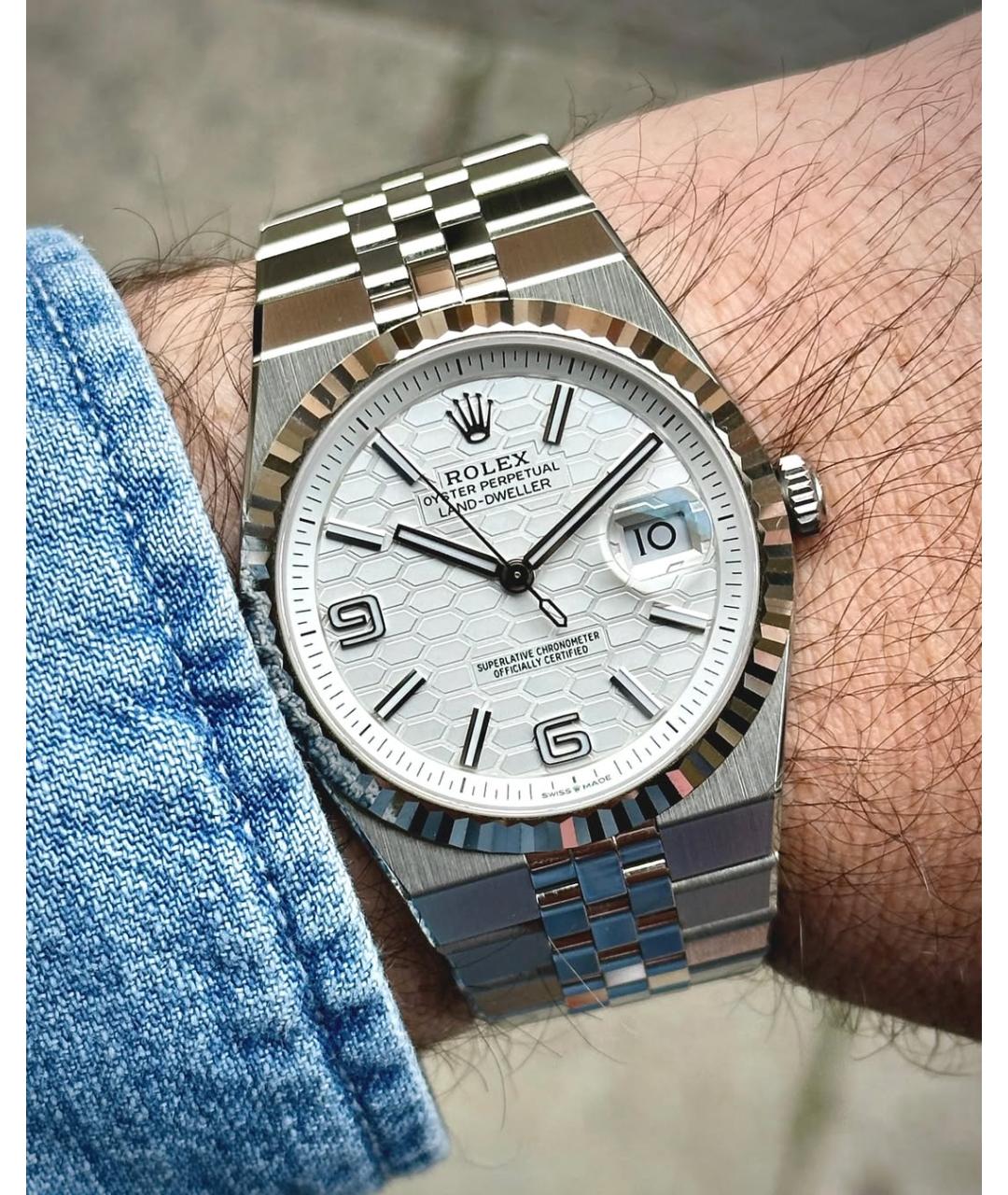 ROLEX Белые часы из белого золота, фото 7