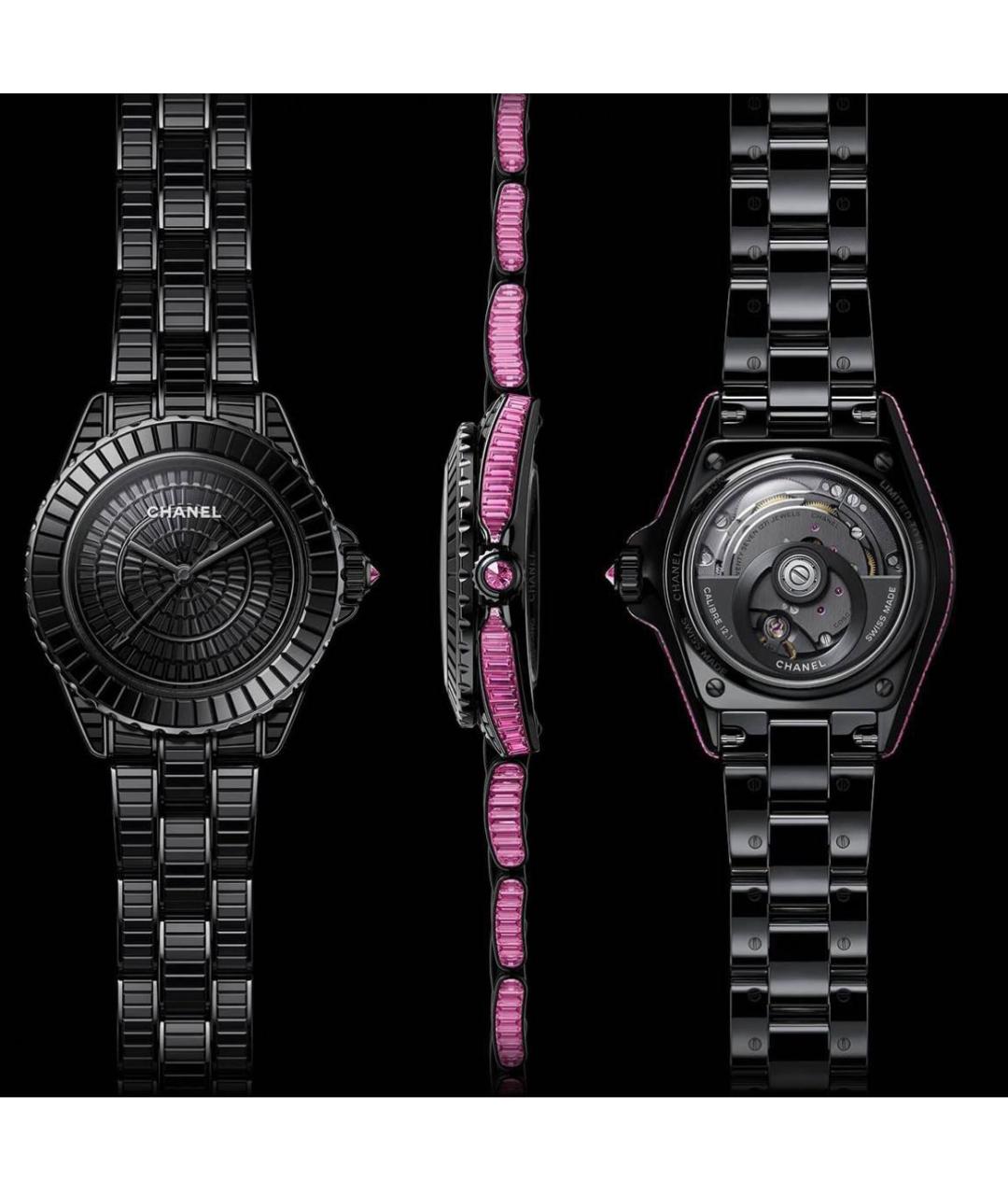 CHANEL Черные часы, фото 2