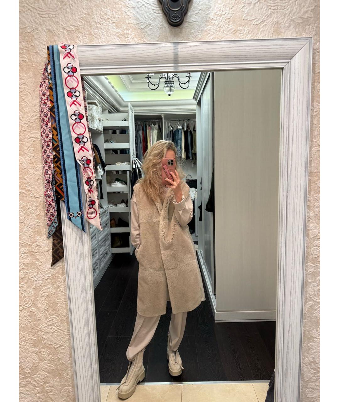 MAX MARA Серый меховой жилет, фото 8