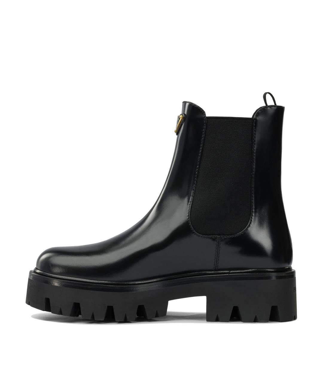 PRADA Черные кожаные ботильоны, фото 3