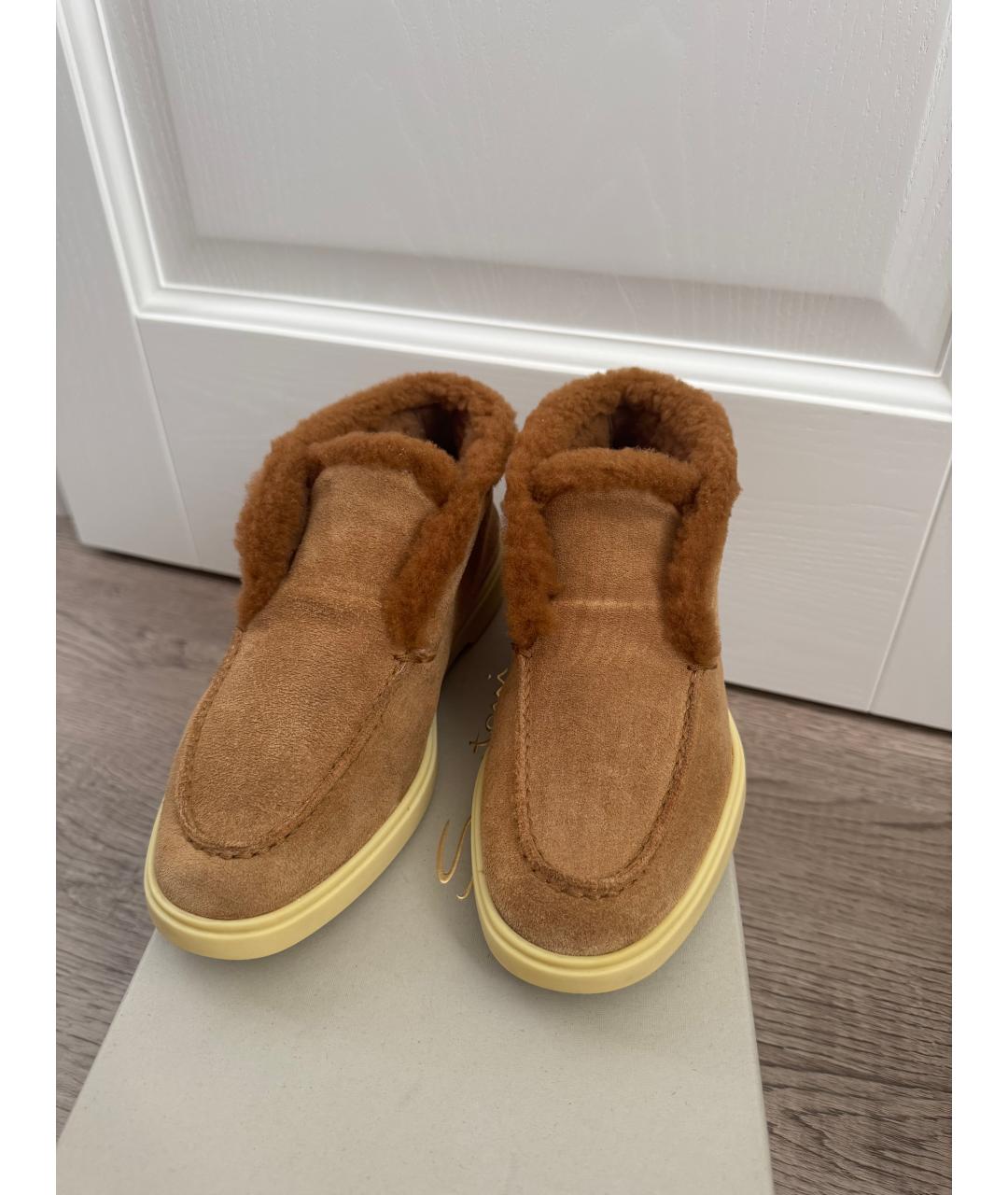 SANTONI Коричневые замшевые ботинки, фото 2
