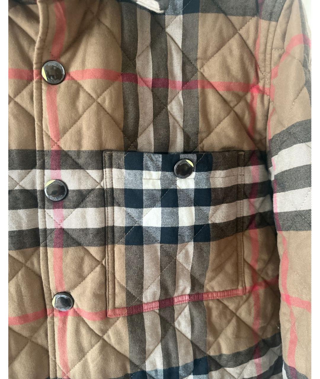 BURBERRY Коричневая полиэстеровая куртка, фото 3