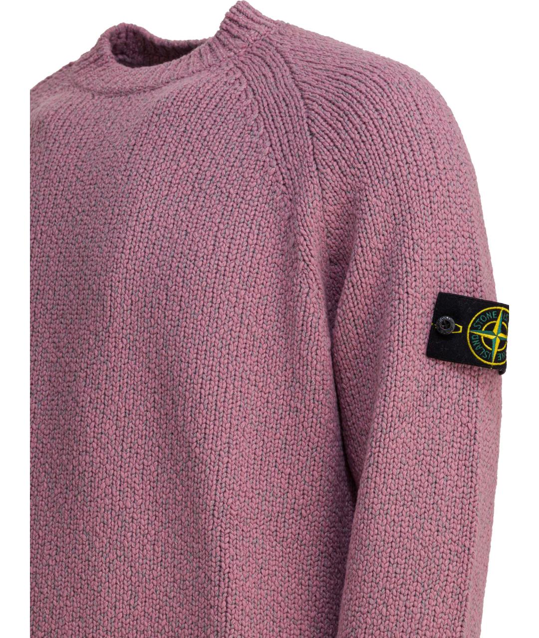 STONE ISLAND Розовый полиэстеровый джемпер / свитер, фото 4