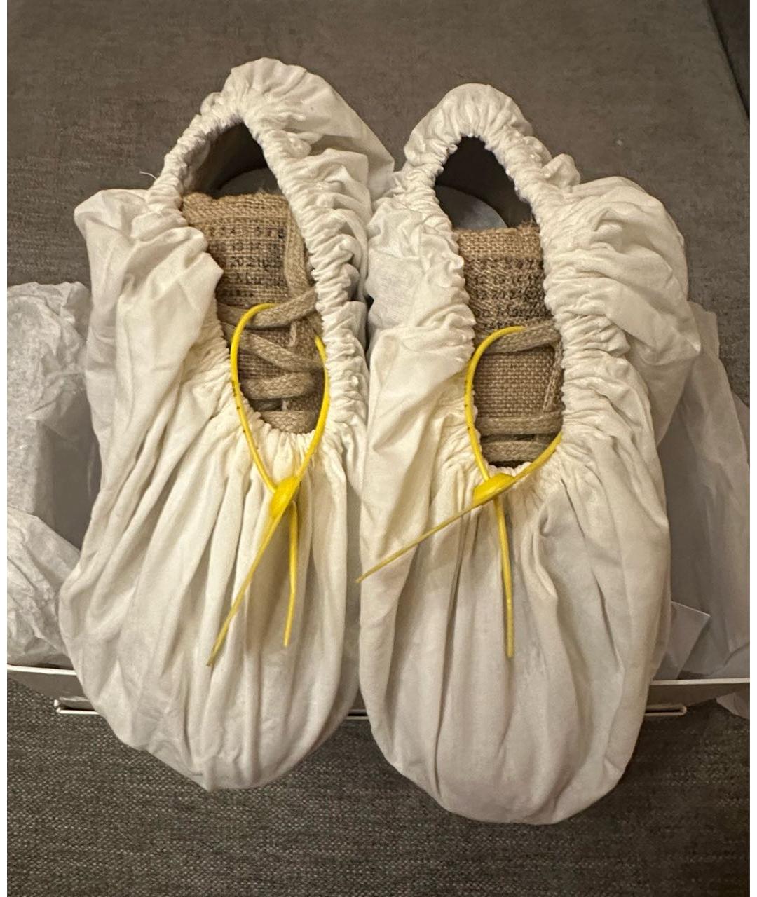 MAISON MARGIELA Горчичные низкие кроссовки / кеды, фото 5