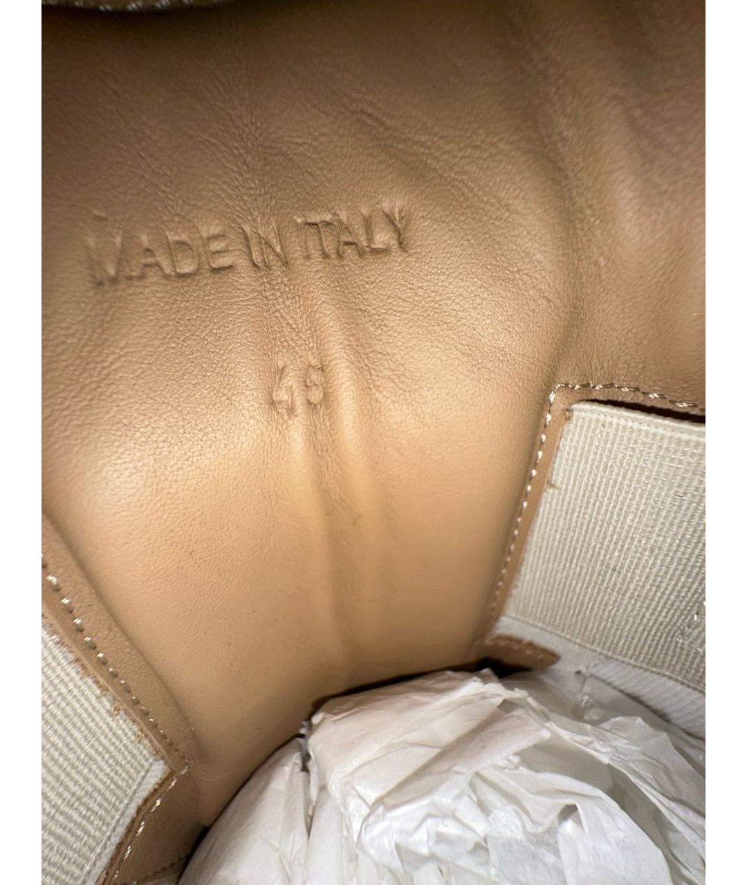 MAISON MARGIELA Горчичные низкие кроссовки / кеды, фото 7