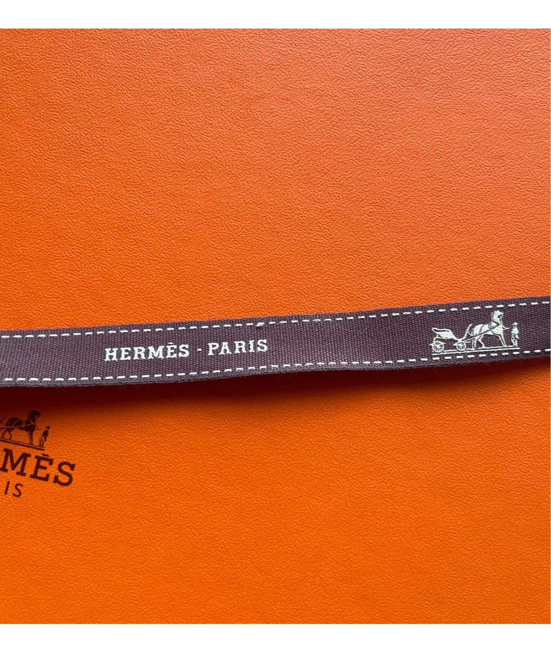 HERMES Бежевый шелковый шарф, фото 5